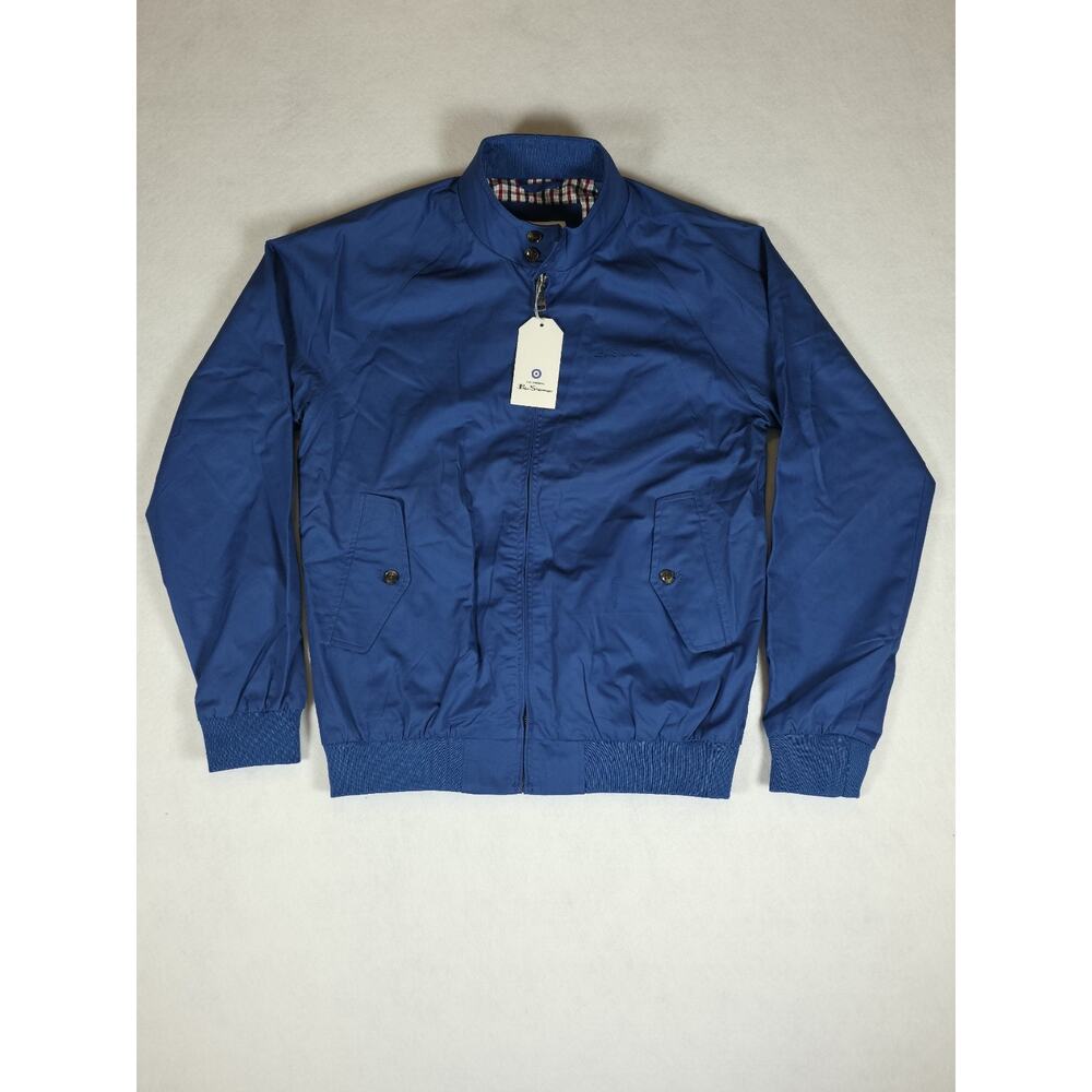 Ben Sherman Men’s True Blue Bomber Jacket Full Zip Lined Pockets Size Small NWT